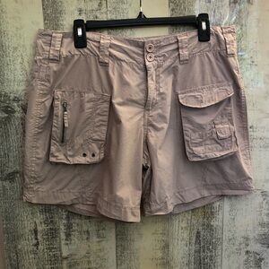 DYLAN Beige‎ Size 10 Cargo Shorts 100% Cotton 5 Pockets Casual Quality 7” Inseam